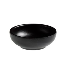 Ciotolina tonda fingerfood in melamina nera D7x3,5 cm Leone