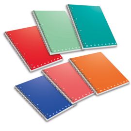 Quaderno spiralato A5 s/fori 1 rigo 70fg 80gr Monocromo