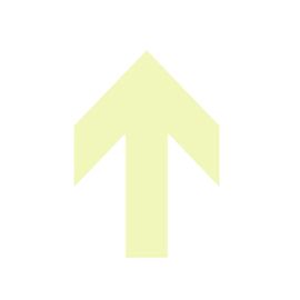 Freccia a punta fotoluminescente adesiva 132x189mm colore giallo