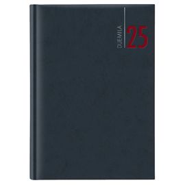 Agenda giornaliera 2027 dim.14,5x20,5cm cop. in carta imbottita blu