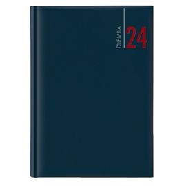 Agenda settimanale 2027 dim.17x24cm cop. in carta imbottita blu