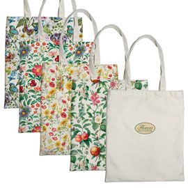 Shopper Nature Flowers in eco cotone 42x38,5cm fantasie assortite Pigna