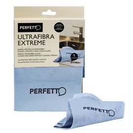 Panno multiuso Extreme in microfibra acciaio/vetri 32x36cm blu Perfetto