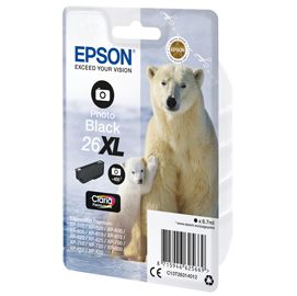 CARTUCCIA NERO-FOTO EPSON CLARIA PREMIUM SERIE 26XL/ORSO POLARE IN BLISTER R