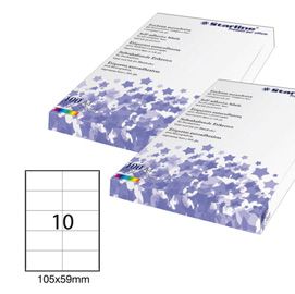 Etichetta adesiva bianca 100fg A4 105x59mm (10et/fg STARLINE