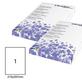 Etichetta adesiva bianca 100fg A4 210x297mm (1et/fg STARLINE