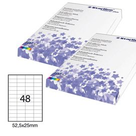 Etichetta adesiva bianca 100fg A4 52,5x25mm (48et/fg STARLINE