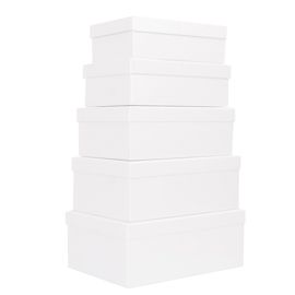 Set 5 scatole regalo in cartone fantasia Pearl