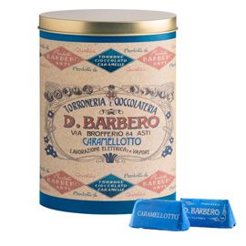 Gianduiotti gusto caramello salato scatola metallo Barbero