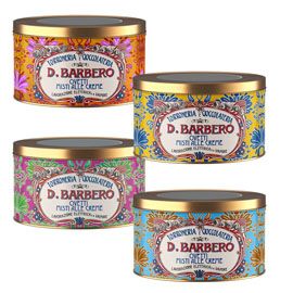 Ovetti misti alle creme in scatola di metallo da 150gr Barbero