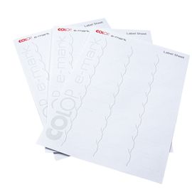 Etichette E-mark 48x18mm 10 fg - 30 et/fg bianco Colop