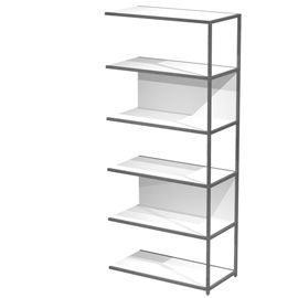 MODULO AGGIUNTIVO libreria Modular 90x44H200cm con struttura ANTRAC.- BIANCO