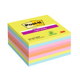 Cf. 8pz blocco 45fg. Post-it® Super Sticky 76x76mm 654-8SSRBW colori assortiti