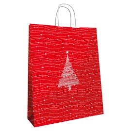 Blister 25 shopper in carta kraft 26x11x34,5cm albero natale Mainetti Bags