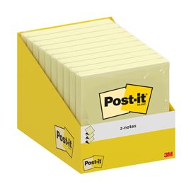 Cf.10 blocchetti c/film 100fg Post-it®Z-Notes R330-CY-W10 76x76mm giallo canary