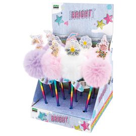 Expo 12 penne Bright pompon e paillette fantasie assortite Lebez