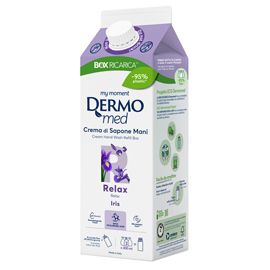 Ricarica crema di sapone mani iris 900ml Dermomed