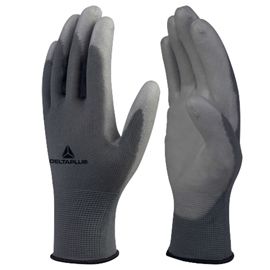 Guanto VE702GR Tg 10 rivestito PU grigio Deltaplus
