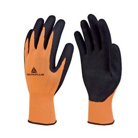 Guanti Apollon VV733 palmo schiuma di lattice tg 07 arancio fluo/nero