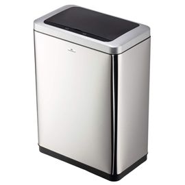Cestino con sensore No TouchDuo 46,5x27x65cm 2x20Lt argento metallizzato Durable