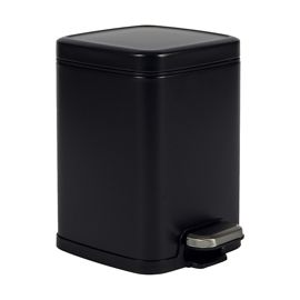 Bidone Pico con pedale e vaschetta 6L nero satinato Perfetto