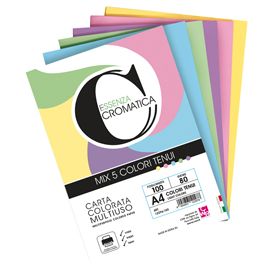 Risma 100 fg Cromatica 80gr A4 colori assortiti tenui CWR