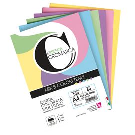 Risma 100 fg Cromatica 160gr A4 colori assortiti tenui CWR