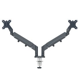 Braccio salvaspazio per monitor doppio grigio scuro Leitz