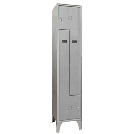Armadio spogliatoio in metallo salvaspazio a 2 ante a L 40x50xH195cm grigio 717/