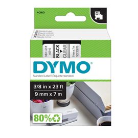 NASTRO DYMO TIPO D1 (9MMX7M NERO/TRASPARENTE 409100