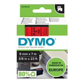 NASTRO DYMO TIPO D1 (9MMX7M NERO/ROSSO 409170