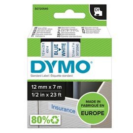 NASTRO DYMO TIPO D1 (12MMX7M BLU/BIANCO 450140