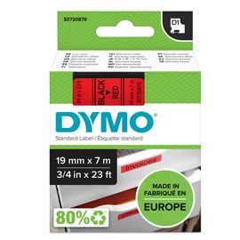 NASTRO DYMO TIPO D1 (19MMX7MT NERO/ROSSO 458070