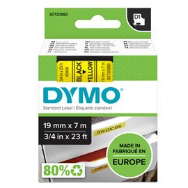 NASTRO DYMO TIPO D1 (19MMX7MT NERO/GIALLO 458080