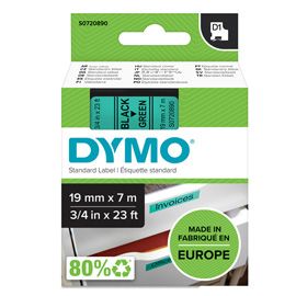 NASTRO DYMO TIPO D1 (19MMX7MT NERO/VERDE 458090
