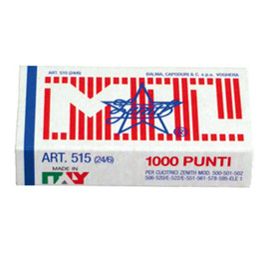 SCATOLA 1000 PUNTI ZENITH 515 (24/6 IN ACCIAIO NATURALE