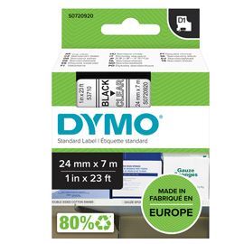 NASTRO DYMO TIPO D1 (24MMX7MT NERO/TRASPARENTE 537100
