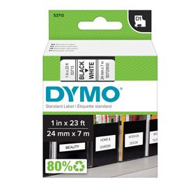 NASTRO DYMO TIPO D1 (24MMX7MT NERO/BIANCO 537130
