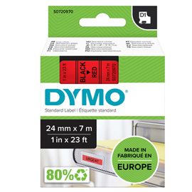 NASTRO DYMO TIPO D1 (24MMX7MT NERO/ROSSO 537170