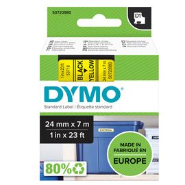 NASTRO DYMO TIPO D1 (24MMX7MT NERO/GIALLO 537180