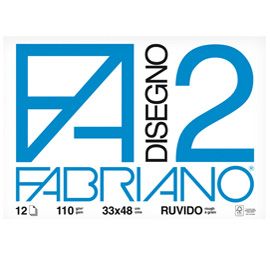BLOCCO FABRIANO2 (33X48CM 12FG 110GR RUVIDO COLLATO