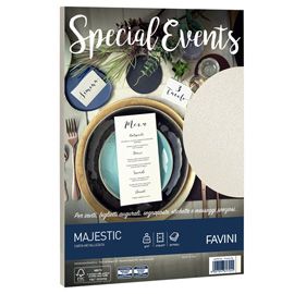 Carta metallizzata SPECIAL EVENTS A4 20fg 120gr crema FAVINI