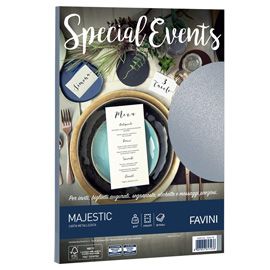 Carta metallizzata SPECIAL EVENTS A4 20fg 120gr argento FAVINI