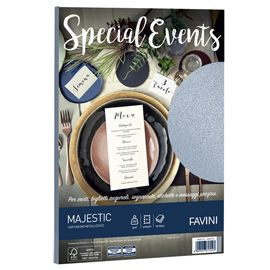 Carta metallizzata SPECIAL EVENTS A4 10fg 250gr argento FAVINI