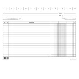 100 SCHEDE 3 COLONNE ORIZZONTALI 17X24CM E3369BL