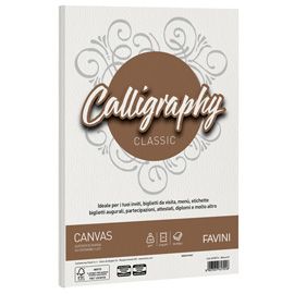 Carta CALLIGRAPHY CANVAS 100gr A4 50fg bianco 01 FAVINI