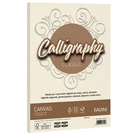 Carta CALLIGRAPHY CANVAS 100gr A4 50fg avorio 02 FAVINI