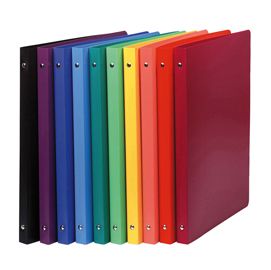 RACCOGLITORE PP OPACO A4 4 ANELLI D15MM COLORI ASS.