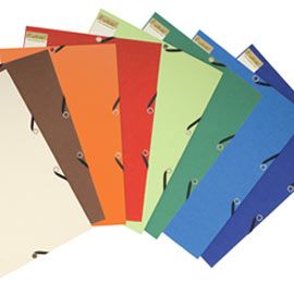 Cartella 3 lembi c/elastico 24x32cm colori ass. 380g 56980E Forever Exacompta