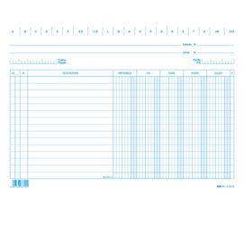 100 SCHEDE DARE/AVERE/SALDO/IVA 17x24CM ORIZZ. E3379 Edipro